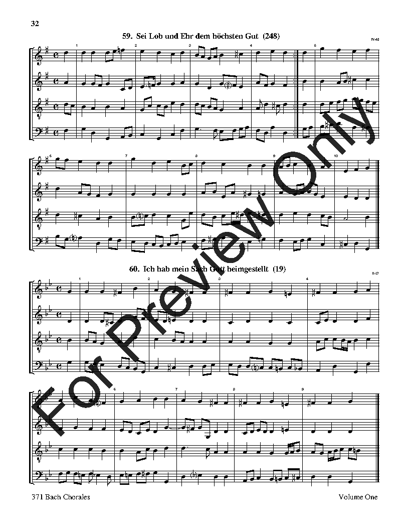 371 Bach Chorales SATB Vol. 1 Reproducible PDF Download