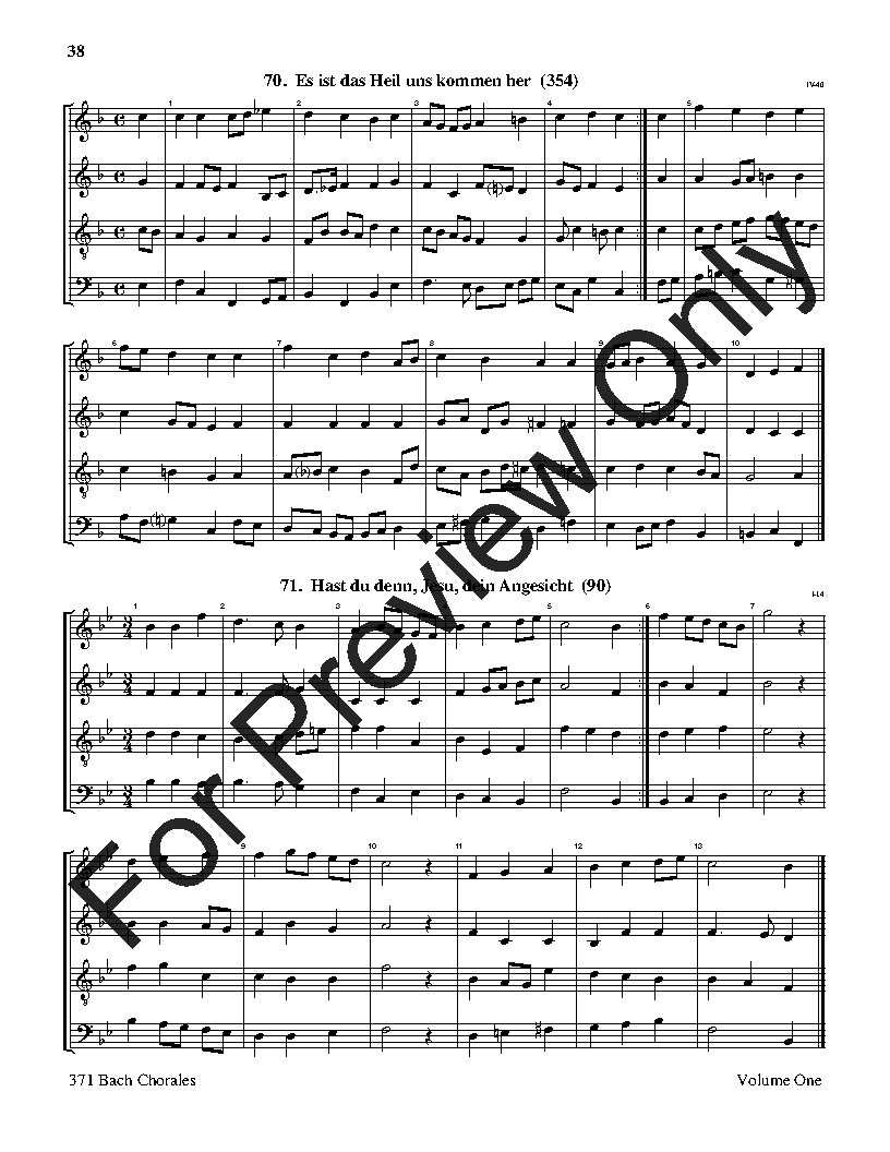 371 Bach Chorales SATB Vol. 1 Reproducible PDF Download