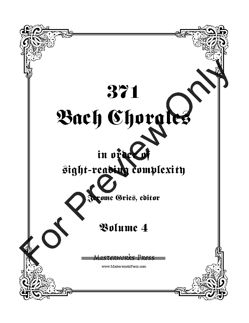 371 Bach Chorales SATB Vol. 4 Reproducible PDF Download
