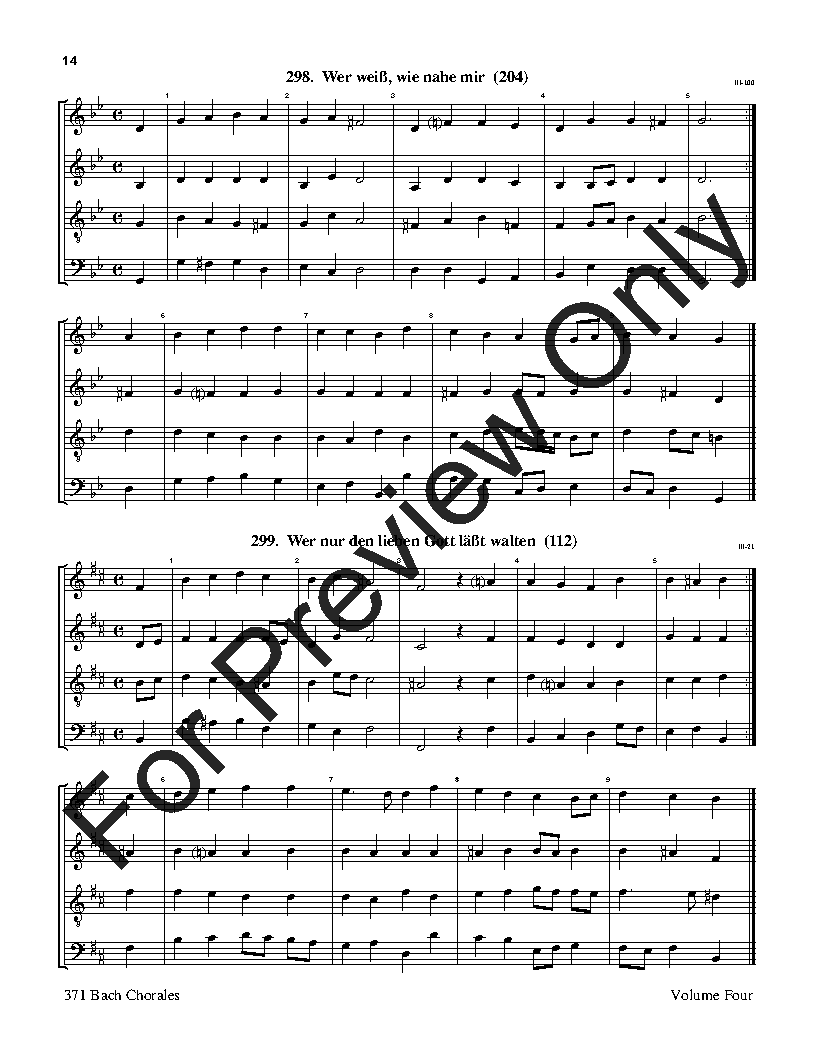 371 Bach Chorales SATB Vol. 4 Reproducible PDF Download