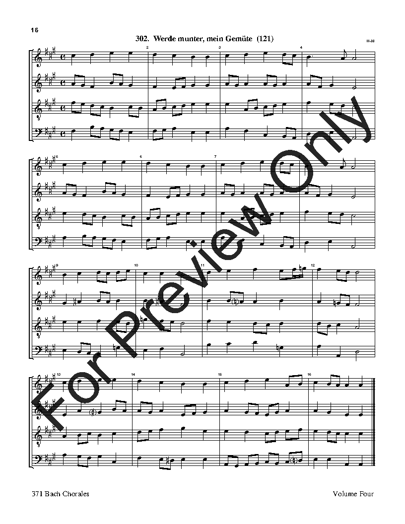 371 Bach Chorales SATB Vol. 4 Reproducible PDF Download