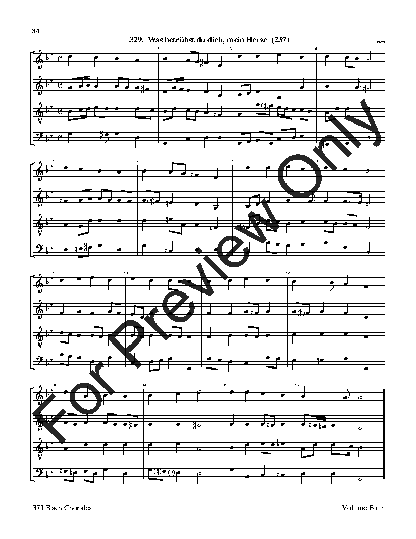 371 Bach Chorales SATB Vol. 4 Reproducible PDF Download