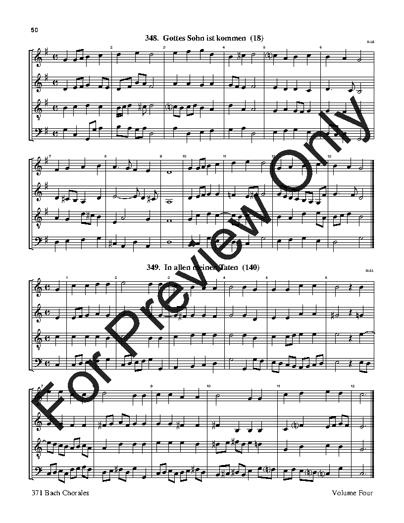 371 Bach Chorales SATB Vol. 4 Reproducible PDF Download