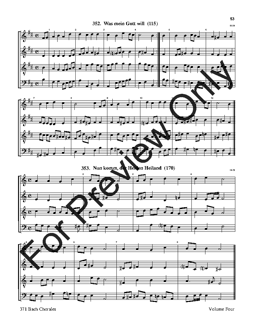 371 Bach Chorales SATB Vol. 4 Reproducible PDF Download