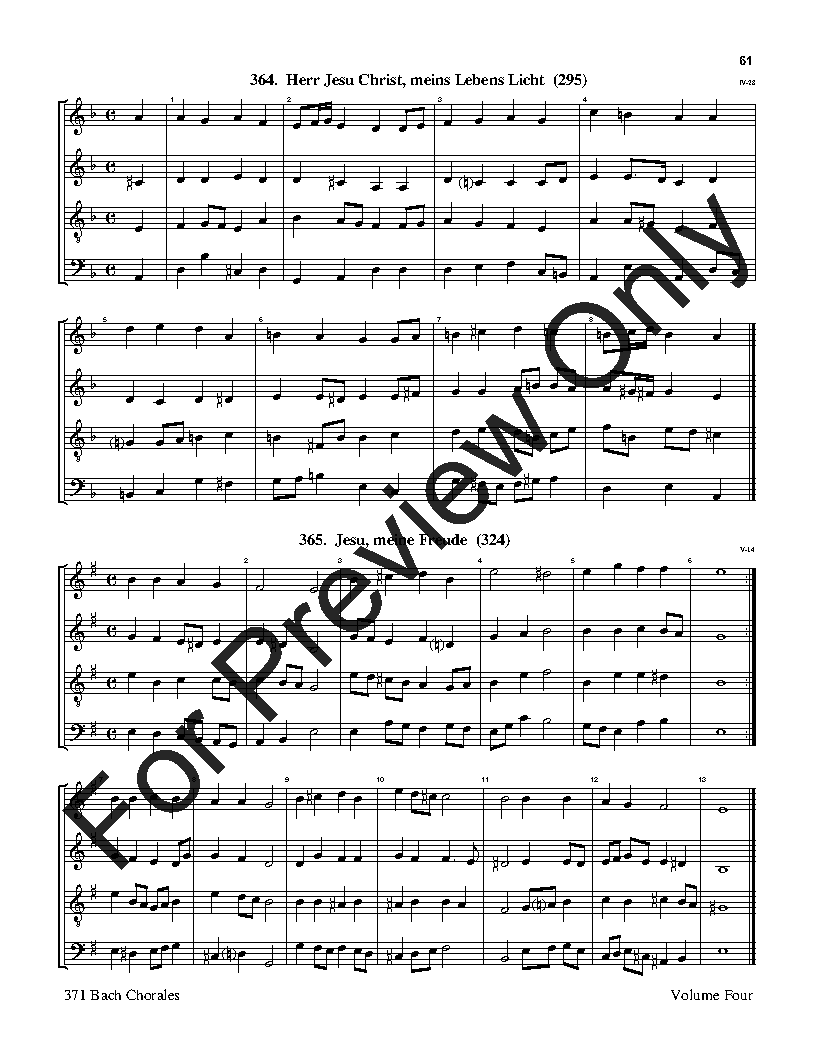 371 Bach Chorales SATB Vol. 4 Reproducible PDF Download