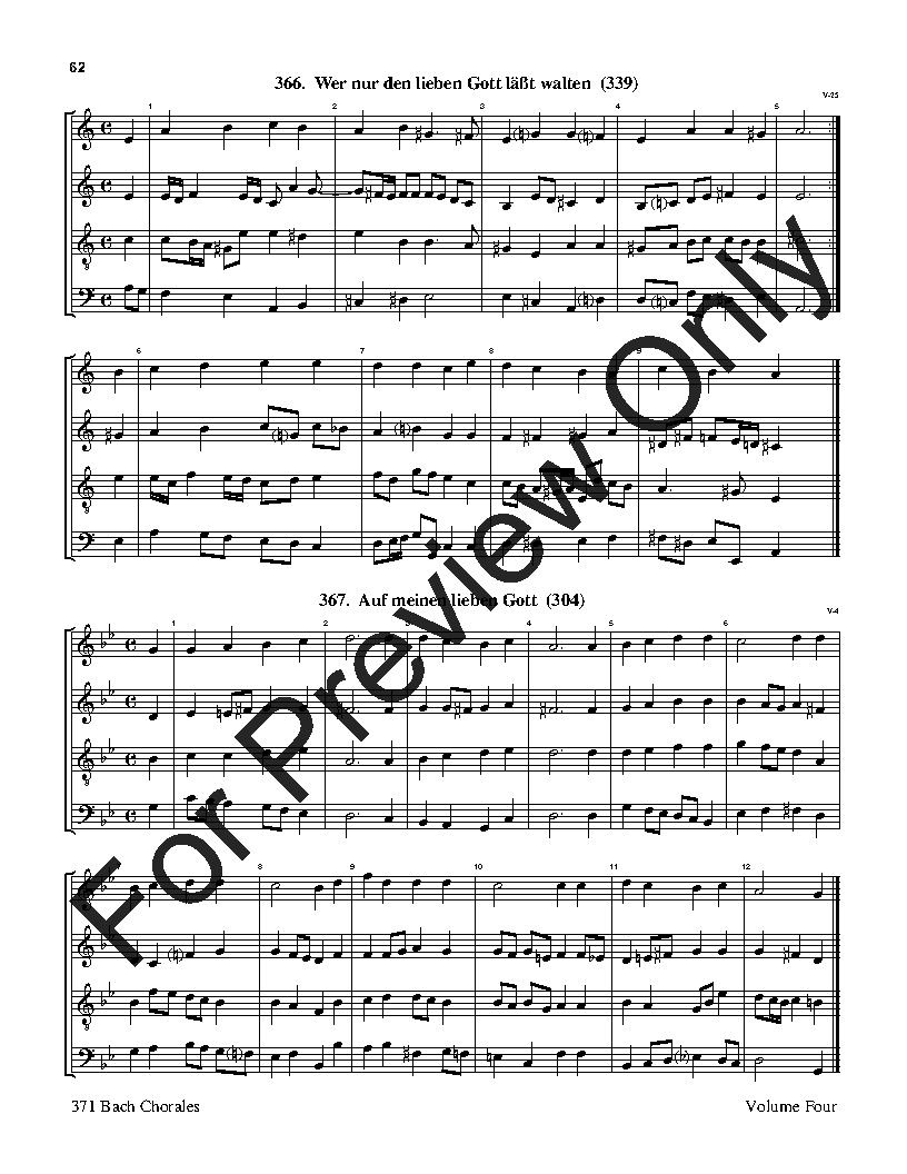 371 Bach Chorales SATB Vol. 4 Reproducible PDF Download