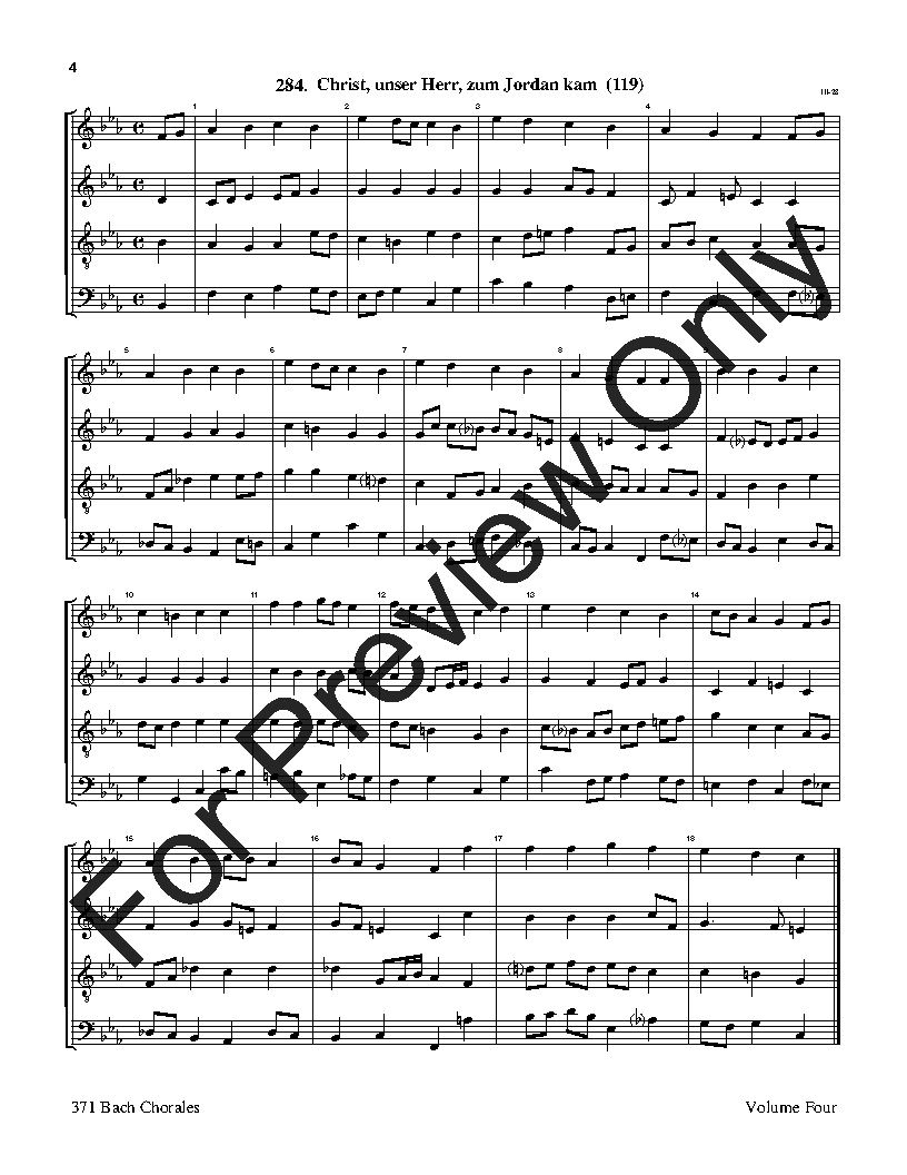 371 Bach Chorales SATB Vol. 4 Reproducible PDF Download