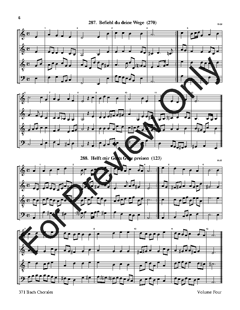 371 Bach Chorales SATB Vol. 4 Reproducible PDF Download