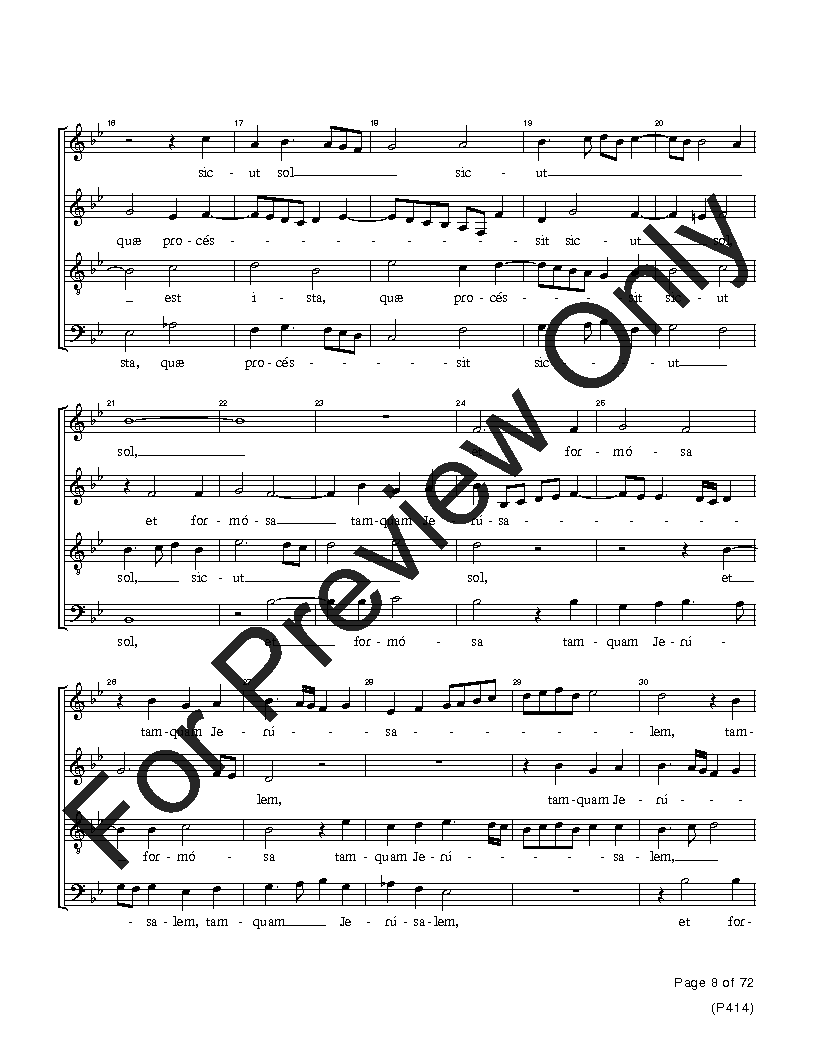 The Palestrina Motets SATB Performance Edition Vol. 4 Reproducible PDF Download