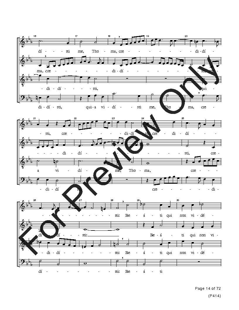 The Palestrina Motets SATB Performance Edition Vol. 4 Reproducible PDF Download