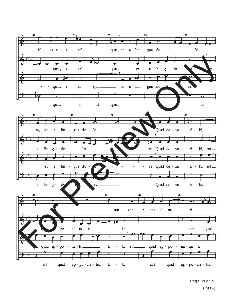 The Palestrina Motets SATB Performance Edition Vol. 4 Reproducible PDF Download