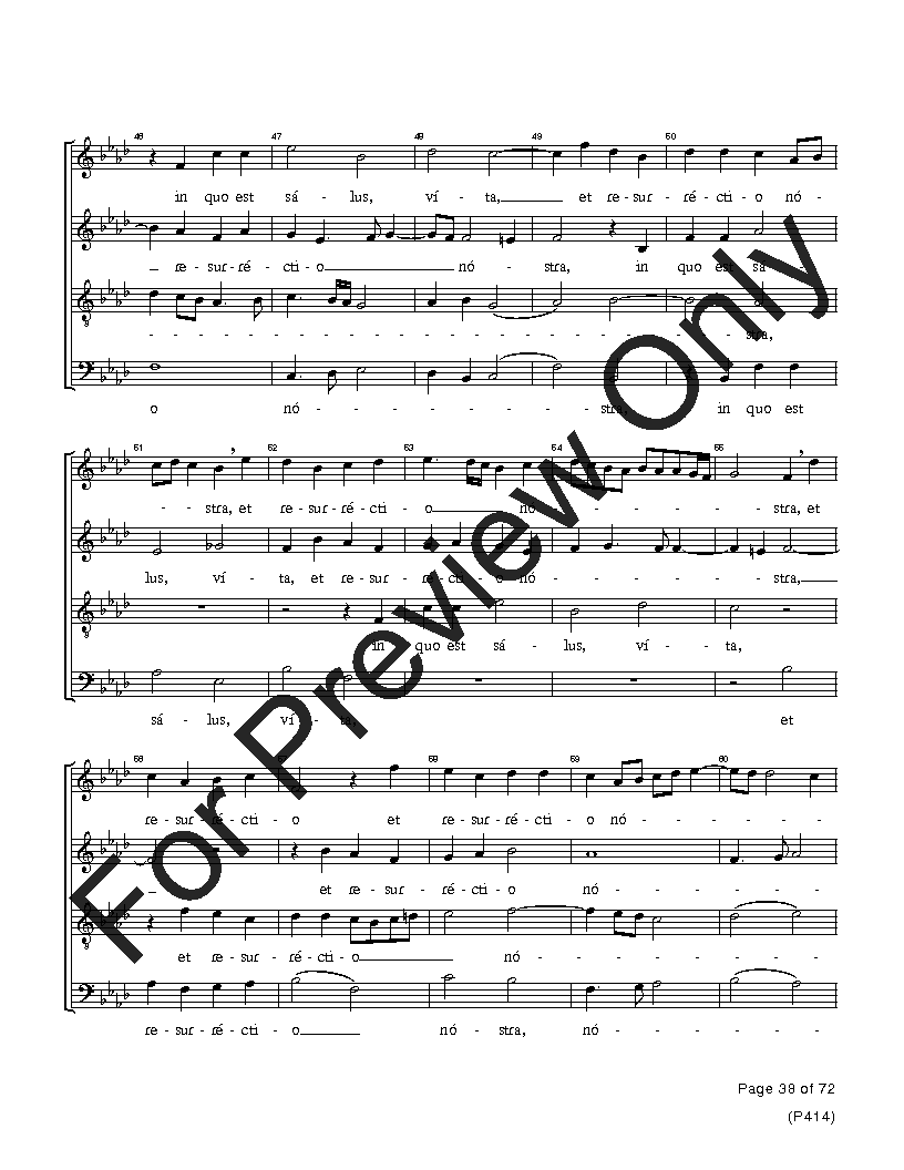 The Palestrina Motets SATB Performance Edition Vol. 4 Reproducible PDF Download