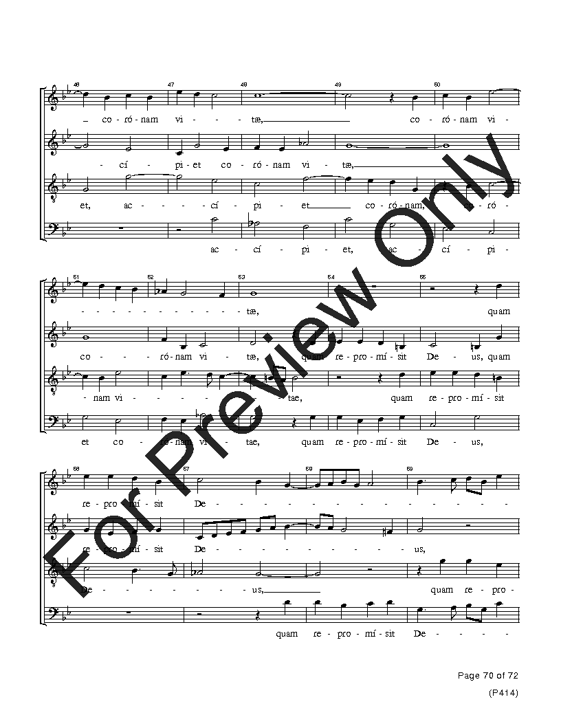 The Palestrina Motets SATB Performance Edition Vol. 4 Reproducible PDF Download