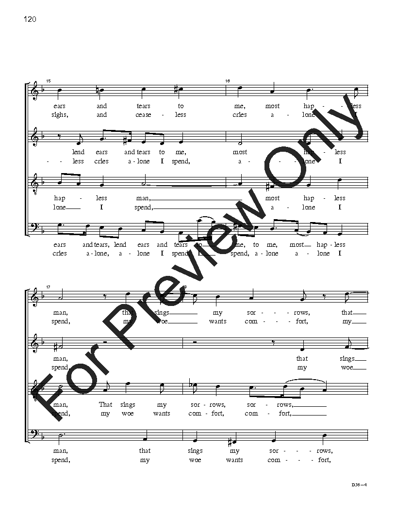 The John Dowland Ayres SATB Performance Edition Vol. 3 Reproducible PDF Download