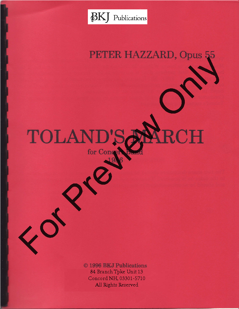 Toland's March P.O.D.