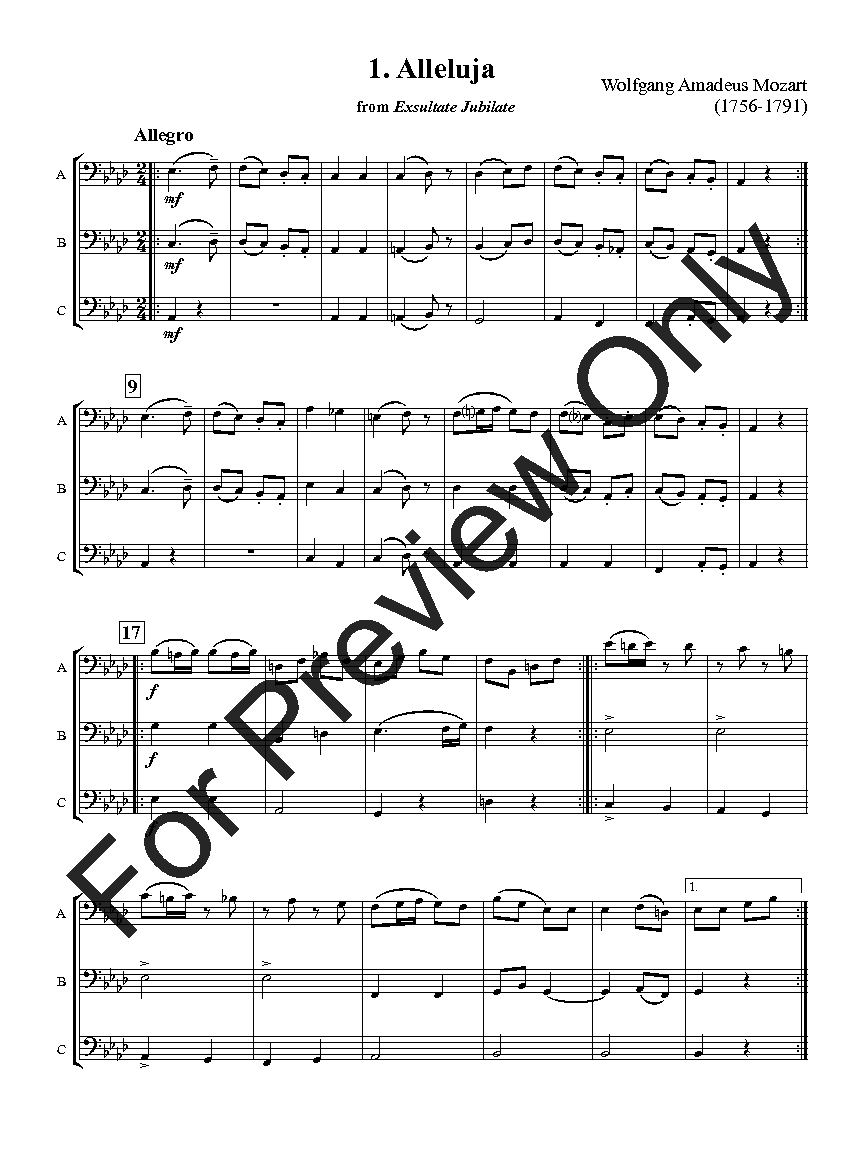 Flexible Favorites for Winds - Classics Trombone, Baritone BC, Tuba Trio