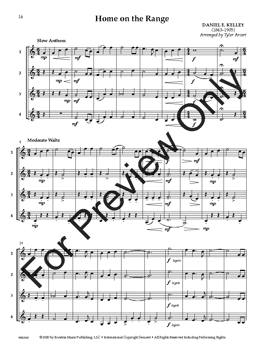 Adaptable QuartetsClarinet/Trumpet/Bass Clarinet/Bari TC EPRINT