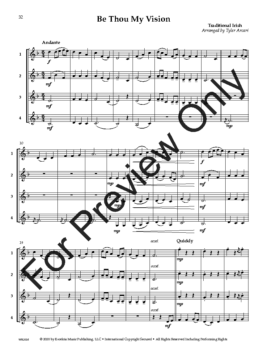 Adaptable QuartetsClarinet/Trumpet/Bass Clarinet/Bari TC EPRINT