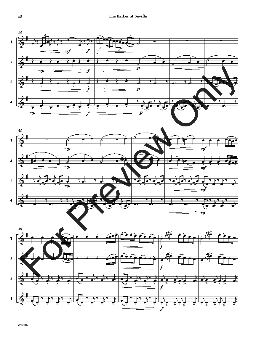 Adaptable QuartetsClarinet/Trumpet/Bass Clarinet/Bari TC EPRINT