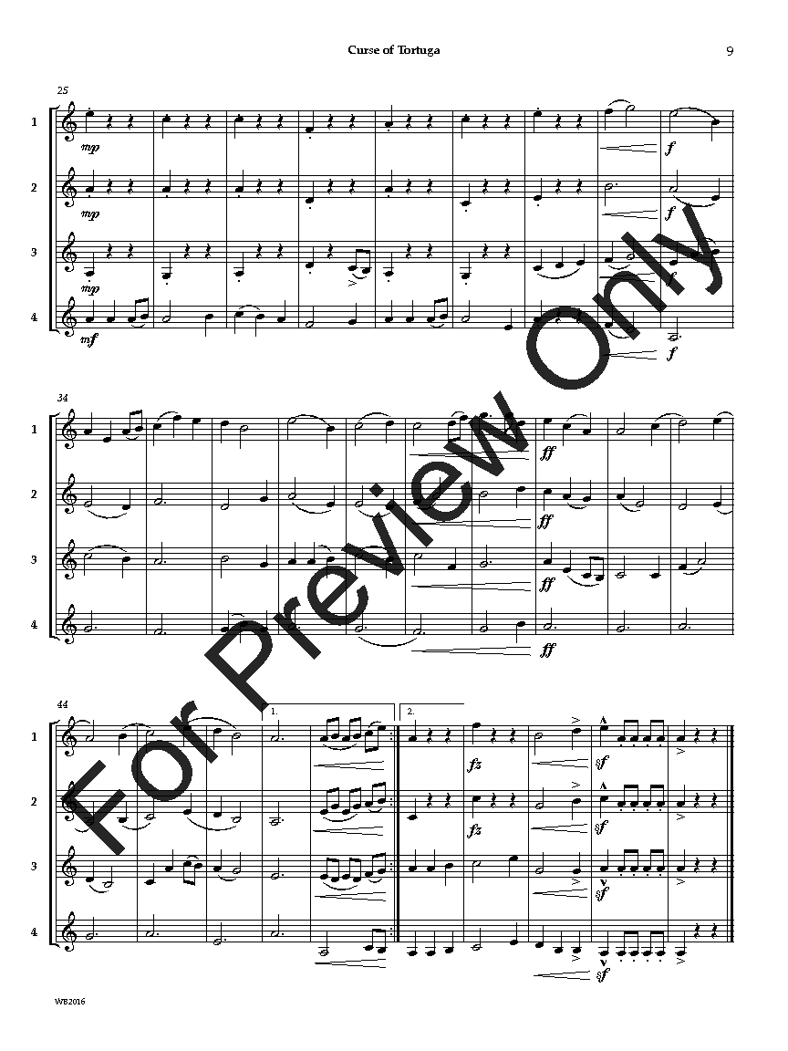 Adaptable QuartetsClarinet/Trumpet/Bass Clarinet/Bari TC EPRINT