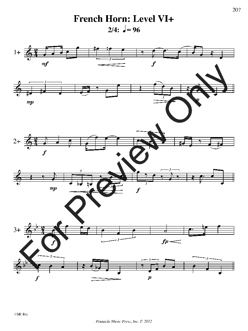 Festival Sight Reading: French Horn P.O.D.