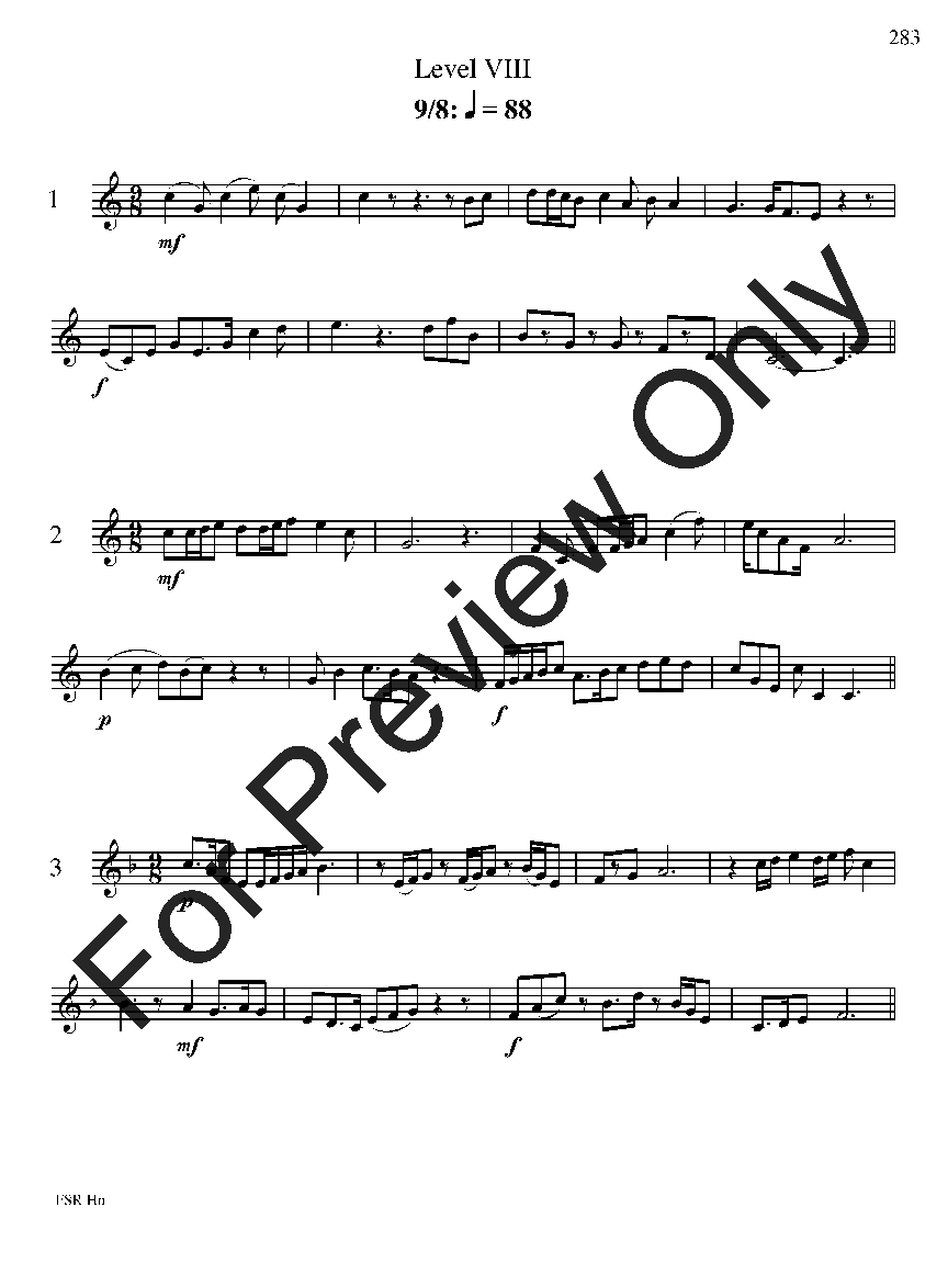 Festival Sight Reading: French Horn P.O.D.