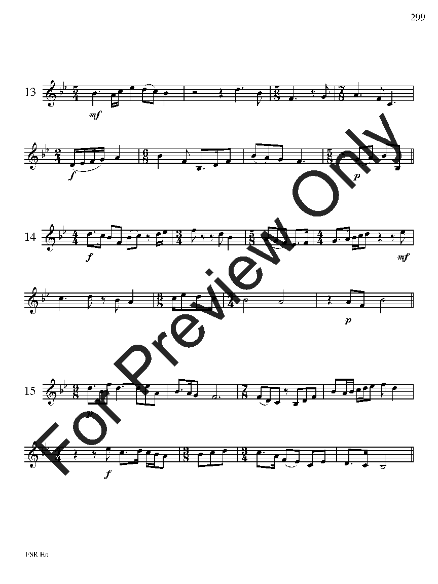 Festival Sight Reading: French Horn P.O.D.