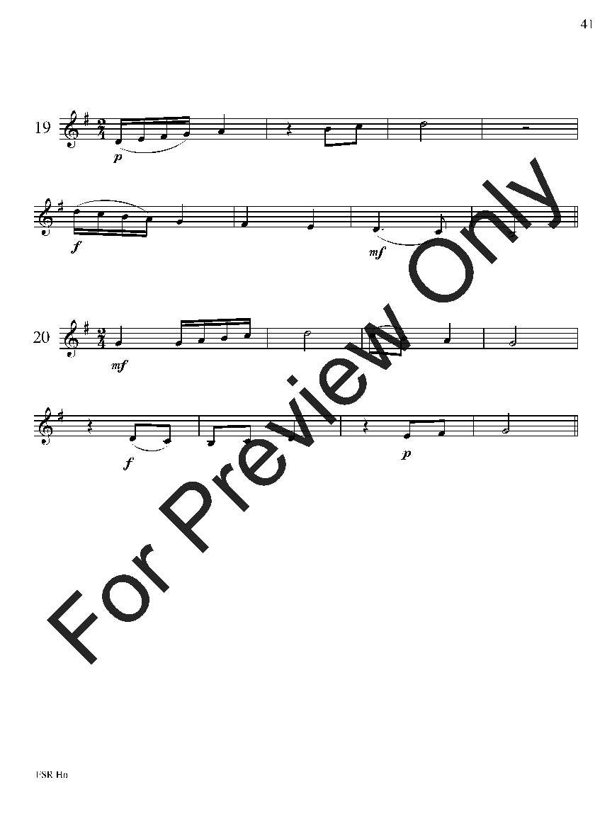 Festival Sight Reading: French Horn P.O.D.