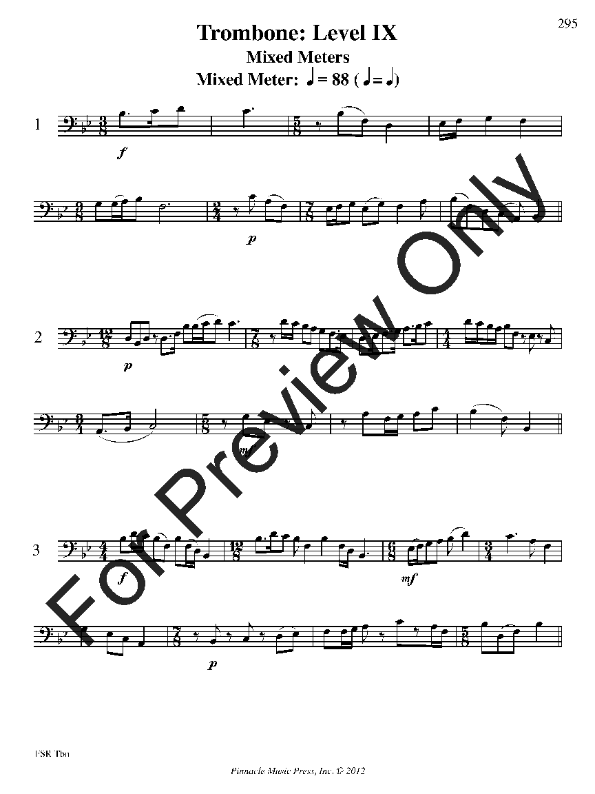 Festival Sight Reading: Trombone P.O.D.