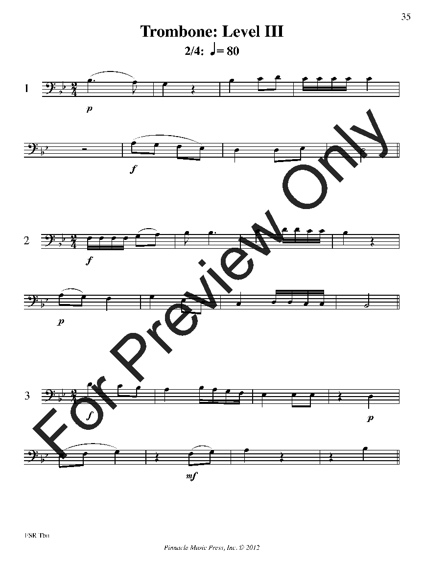 Festival Sight Reading: Trombone P.O.D.