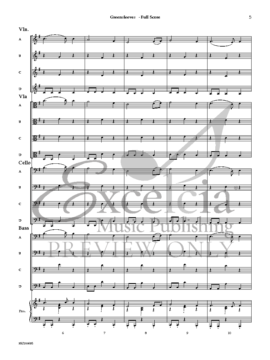 Greensleeves Flexible String Orchestra