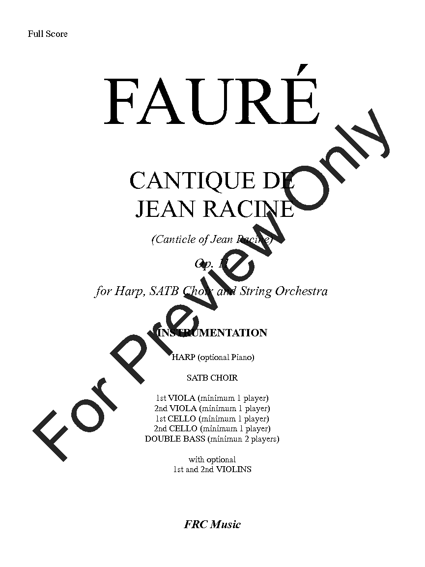 Cantique de Jean Racine P.O.D.