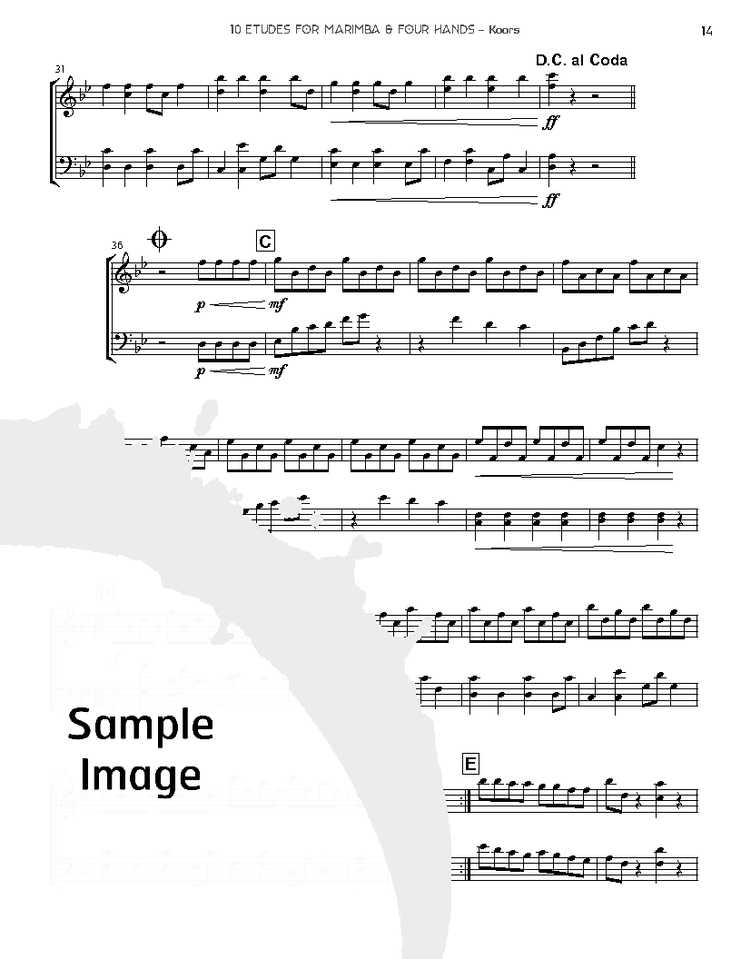 10 Etudes for Marimba & Four Hands