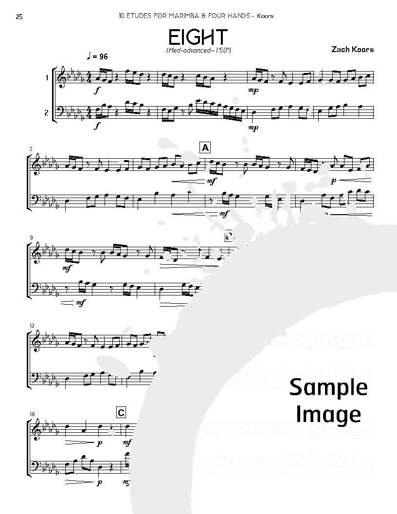 10 Etudes for Marimba & Four Hands