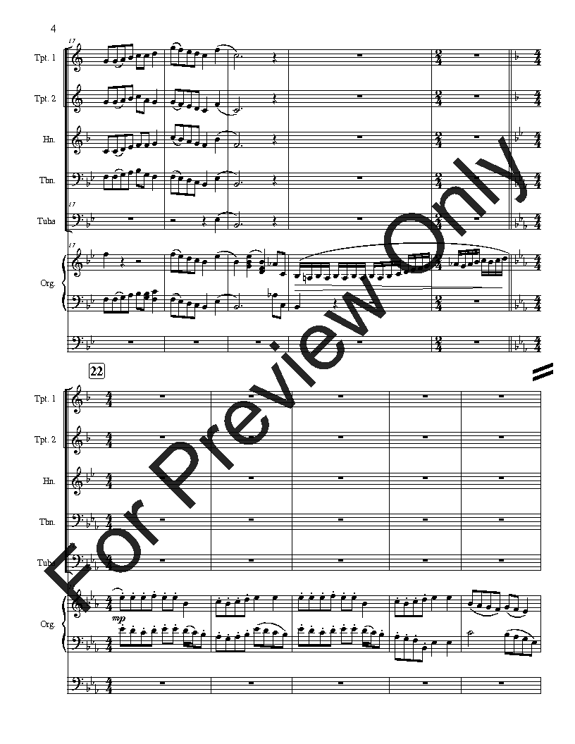 Christmas Medley for Brass and Organ Brass Ensemble