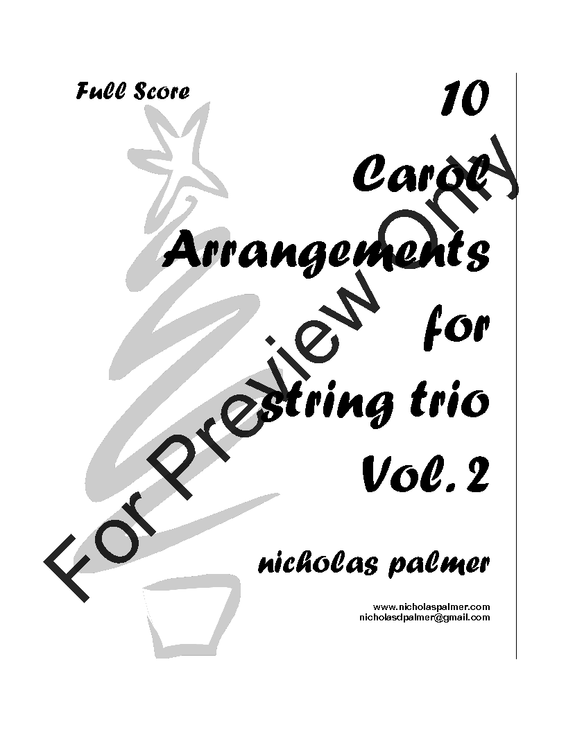 10 Christmas Carols for String Trio vol. 2 P.O.D.