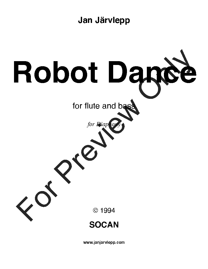 Robot Dance Flute and String Bass Duet P.O.D.