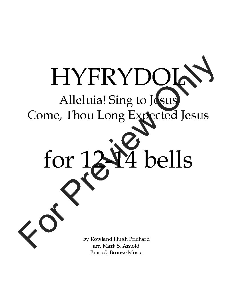 Hyfrydol for 12+ Bells 2-3 Octave Handbells P.O.D.