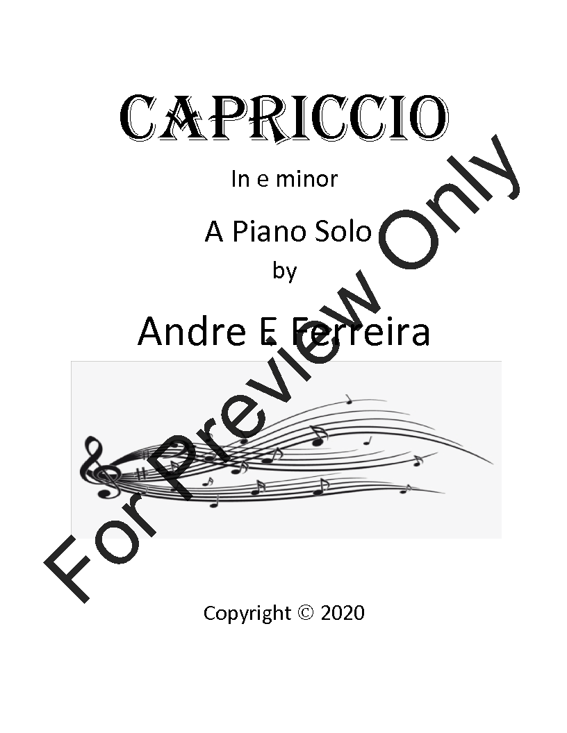 Capriccio in e minor P.O.D.