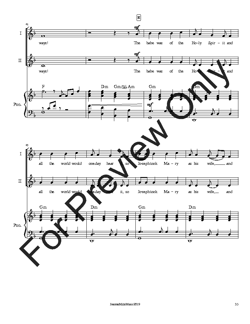 6 Easy Original Christmas Anthems for 2-Part Children's Choir P.O.D.