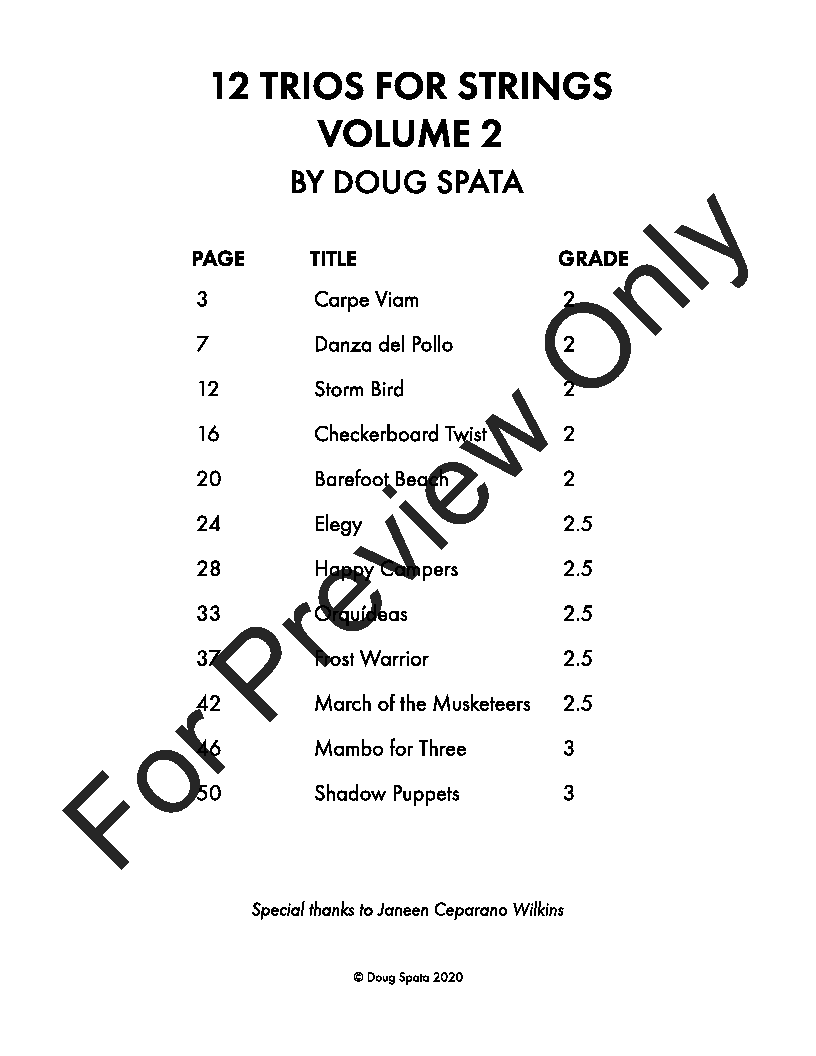 12 Trios for Strings Volume 2 P.O.D.