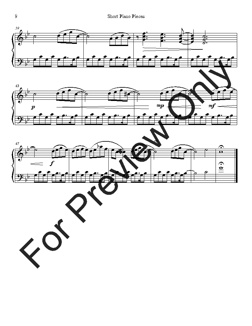 Short Piano Pieces P.O.D.