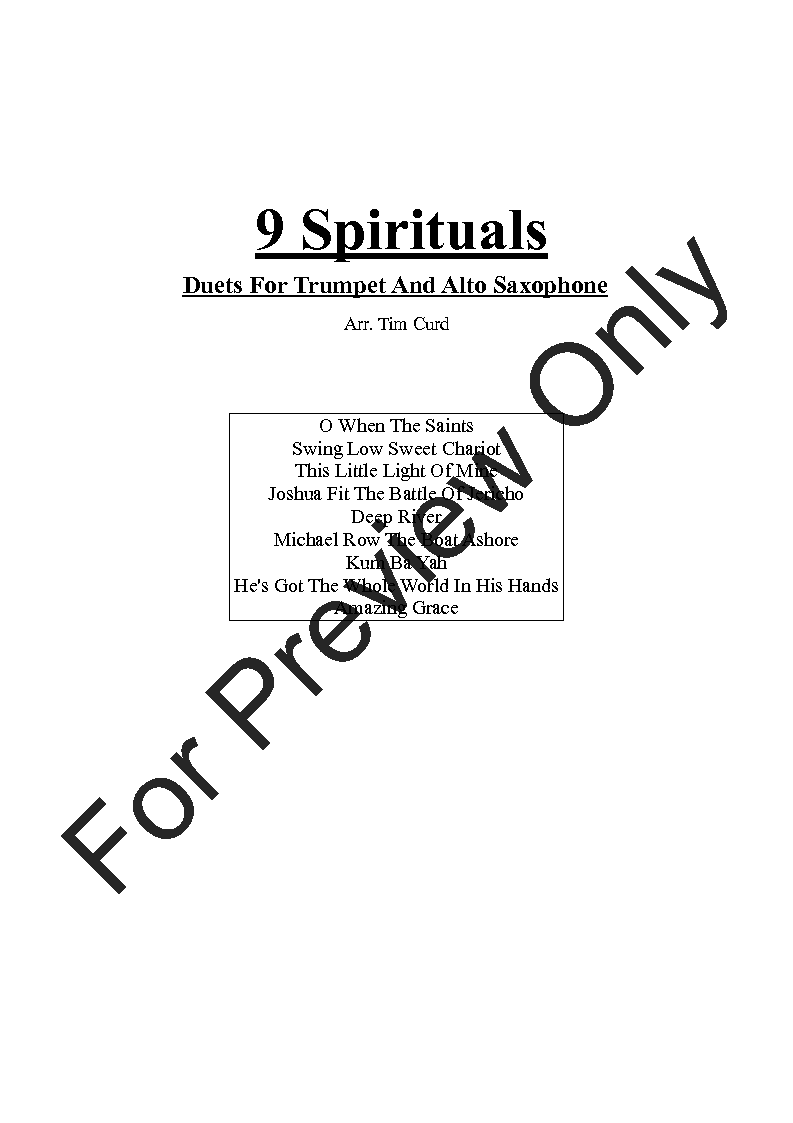 9 Spirituals P.O.D.