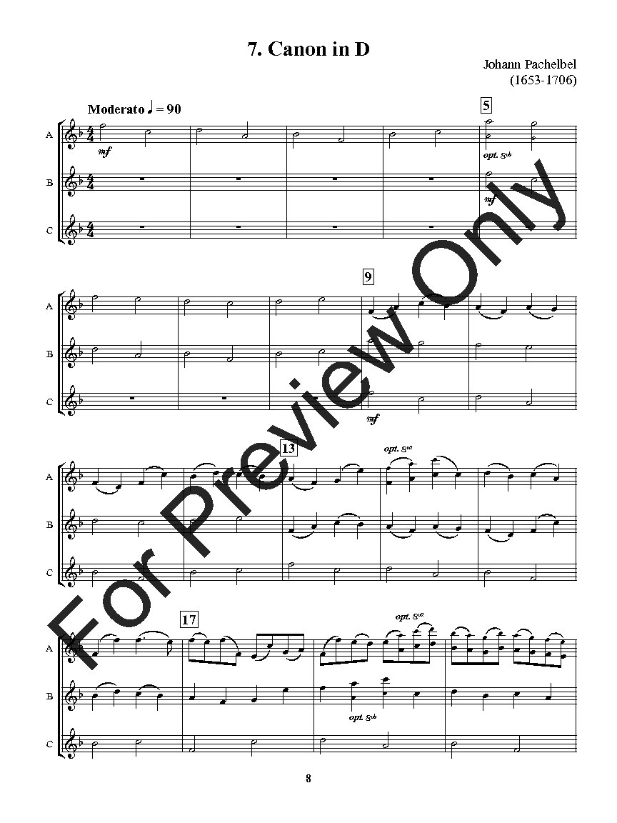 Flexible Favorites for Winds - Wedding Bb Instruments Trio Clarinet, Trumpet, Baritone T.C., Bass Clarinet