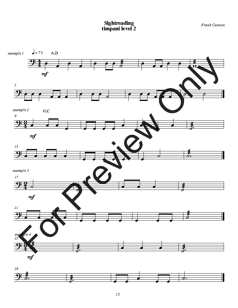 Sight-Reading For Percussion by Frank Cannon P.O.D.