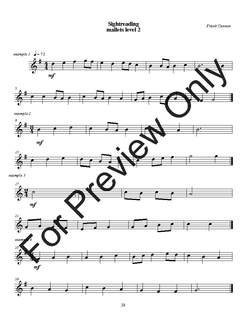 Sight-Reading For Percussion by Frank Cannon P.O.D.