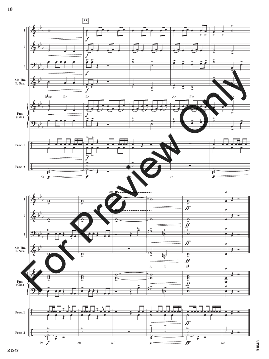 Destiny Fanfare: Flexible Band/String Ensemble Score & Parts