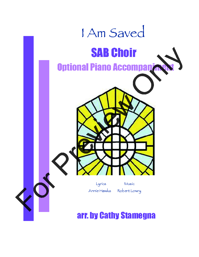 I Am Saved (SAB Choir, A Capella or Optional Piano) P.O.D.