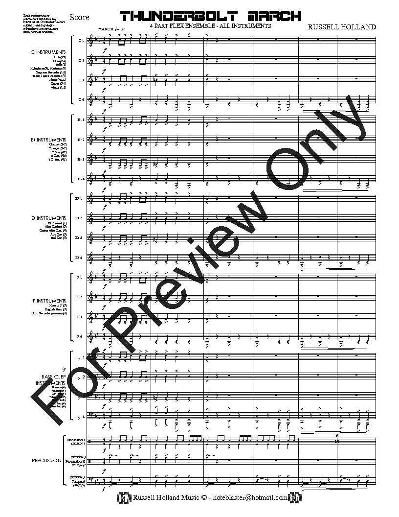 Thunderbolt March - FLEX ARRANGEMENT P.O.D.