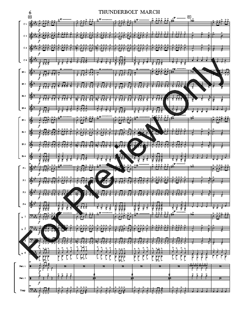 Thunderbolt March - FLEX ARRANGEMENT P.O.D.